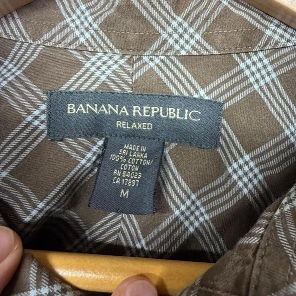 Banana-republic Men's Brown Shirt